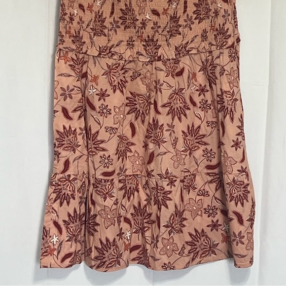 BB Dakota by Steve Madden Pink Mauve Floral Smocked top Mini Dress Size L NWT - Picture 6 of 9